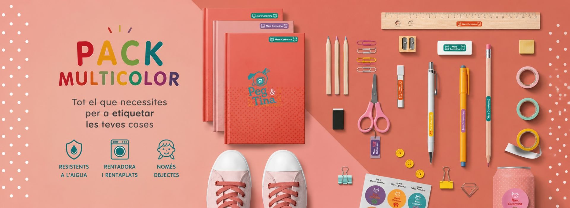 Etiquetas Multicolor · pegandtina.com