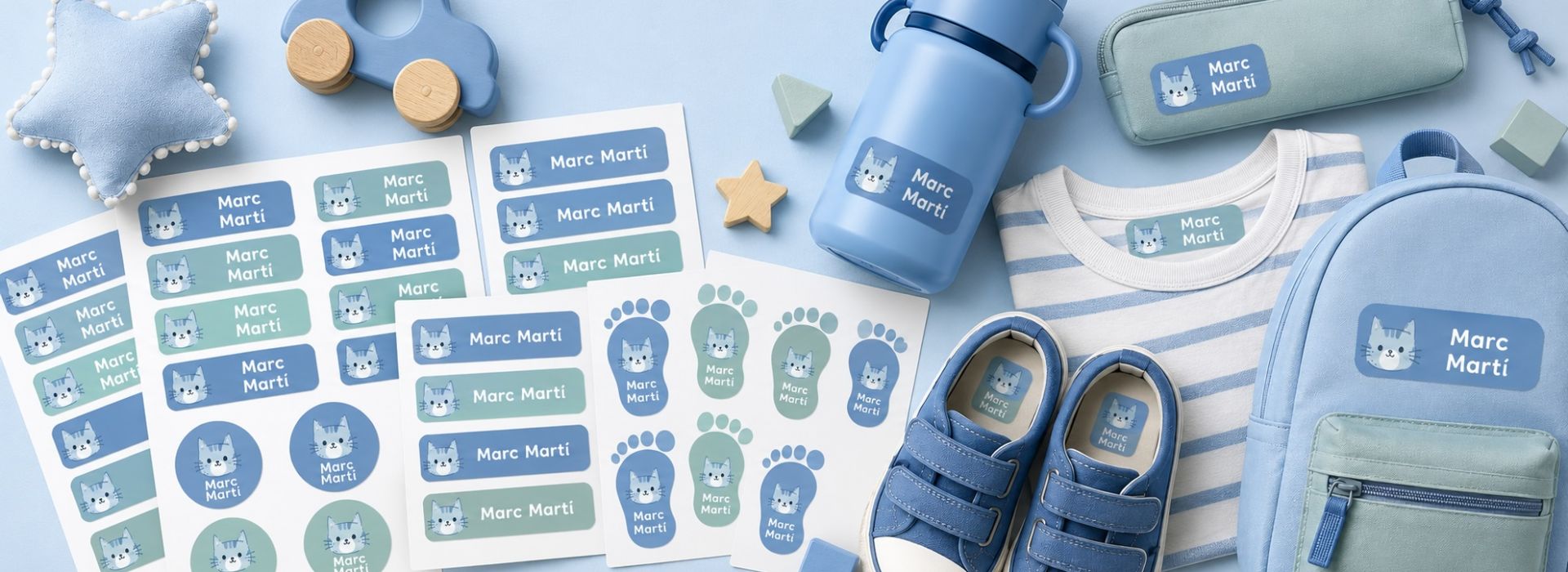 Etiquetas para niños y bebés · pegandtina.com