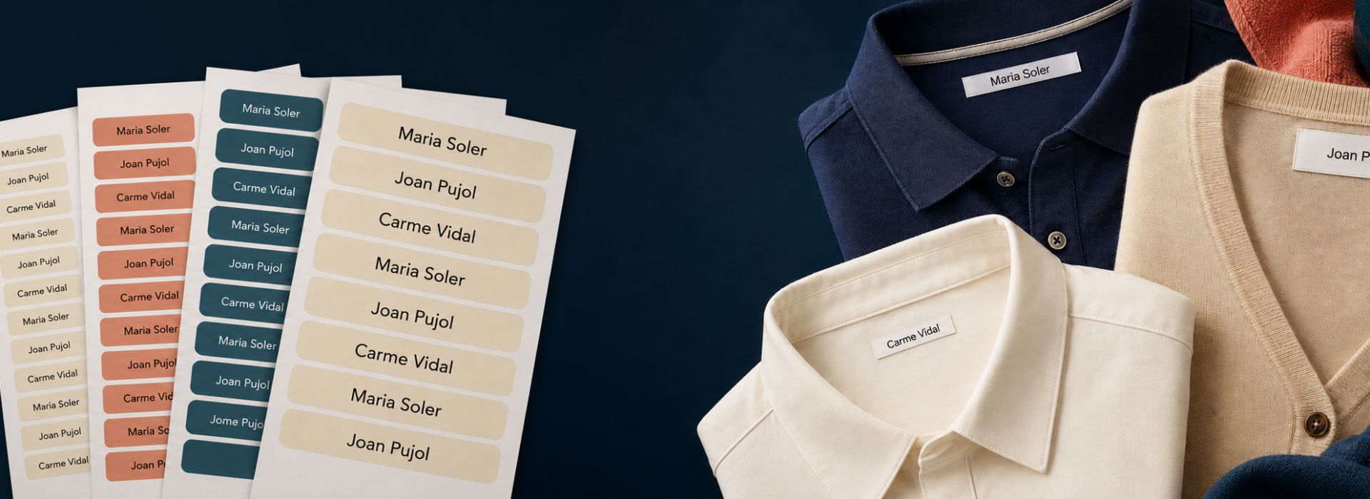 Etiquetas para ropa Sénior (Termoadhesivos) · pegandtina.com